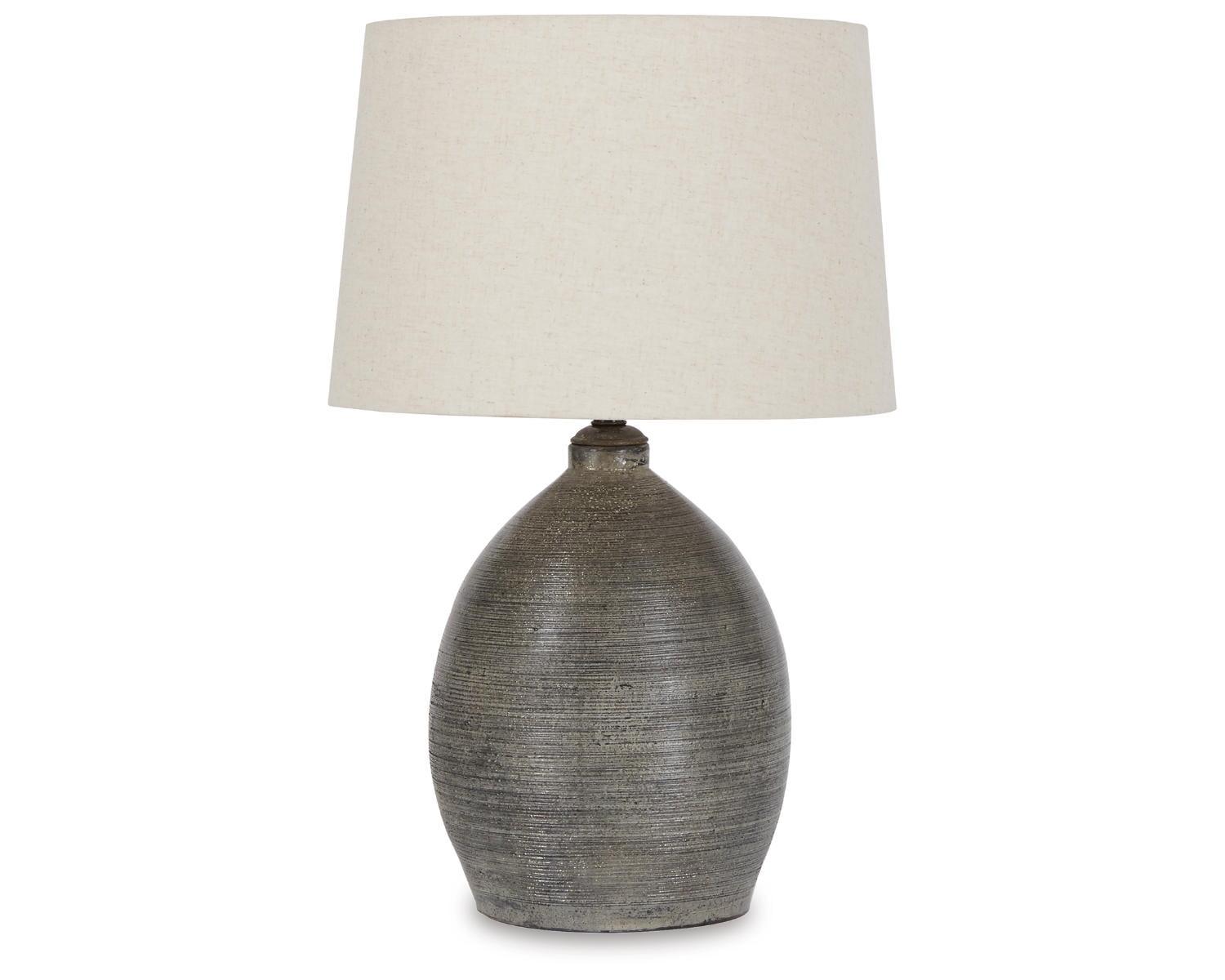 Signature Design by Ashley Casual Joyelle Table Lamp  Gray