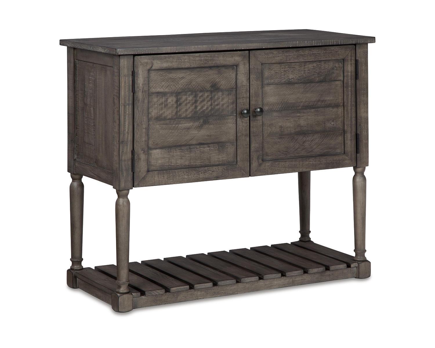 Signature Design by Ashley Casual Lennick Accent Cabinet  Antique Gray