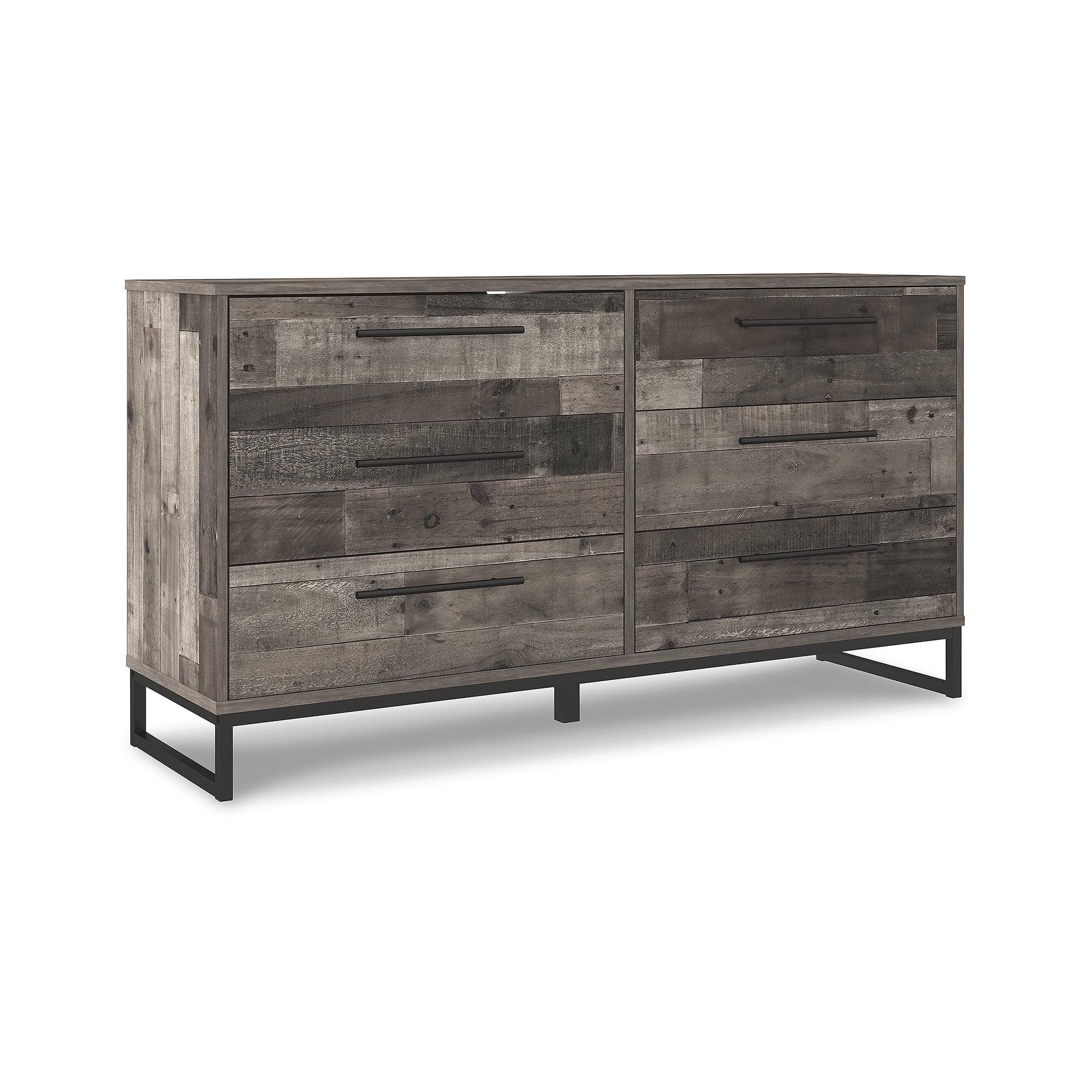 Signature Design by Ashley Casual Neilsville 6 Drawer Dresser, Multi Gray