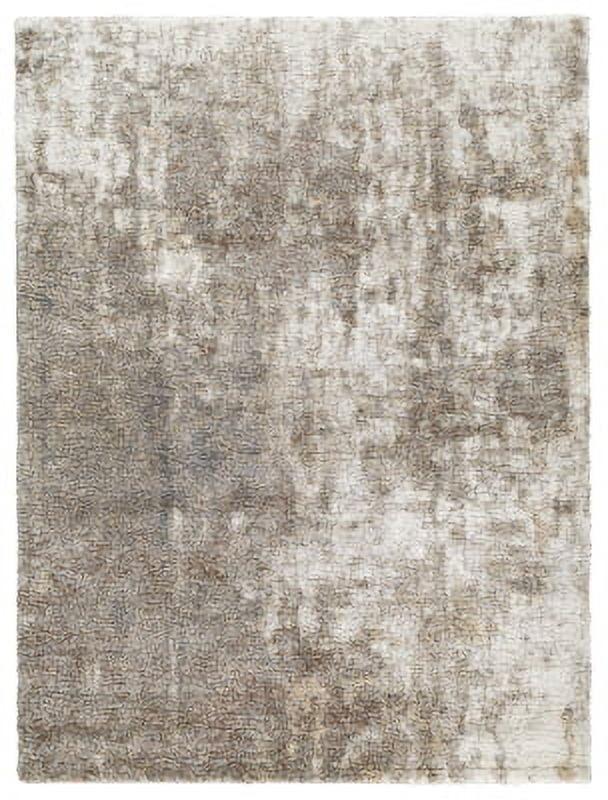 Abstract Harmony 5' x 7' Beige and Gray Synthetic Area Rug