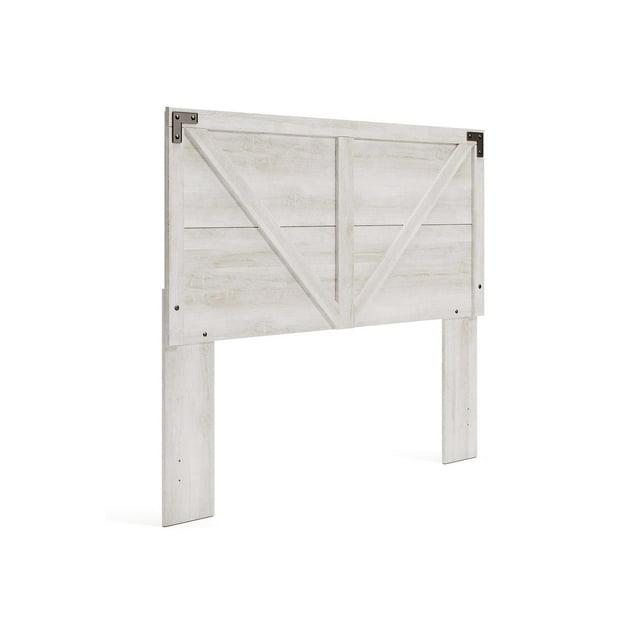 Queen Shawburn Panel Headboard White/Dark Gray - Signature Design by Ashley: Crossbuck Detail, Wood Frame Mounted