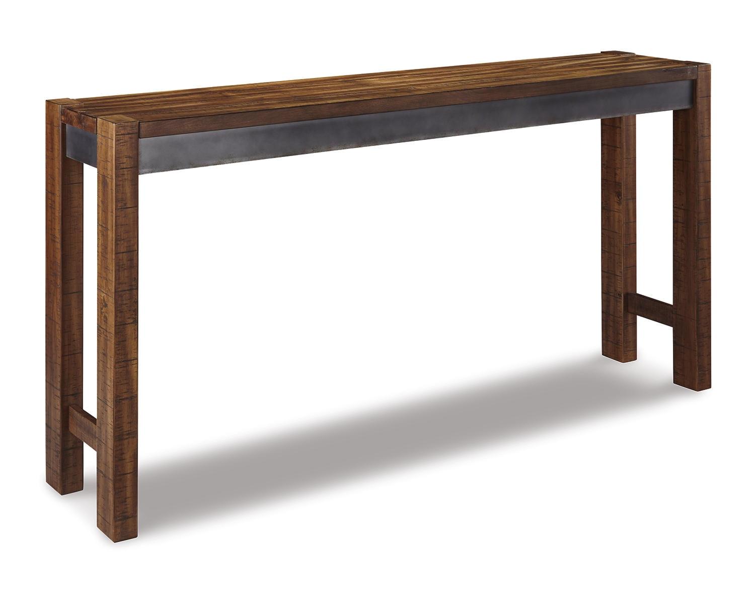 Torjin Industrial Gray-Brown Long Counter Dining Table