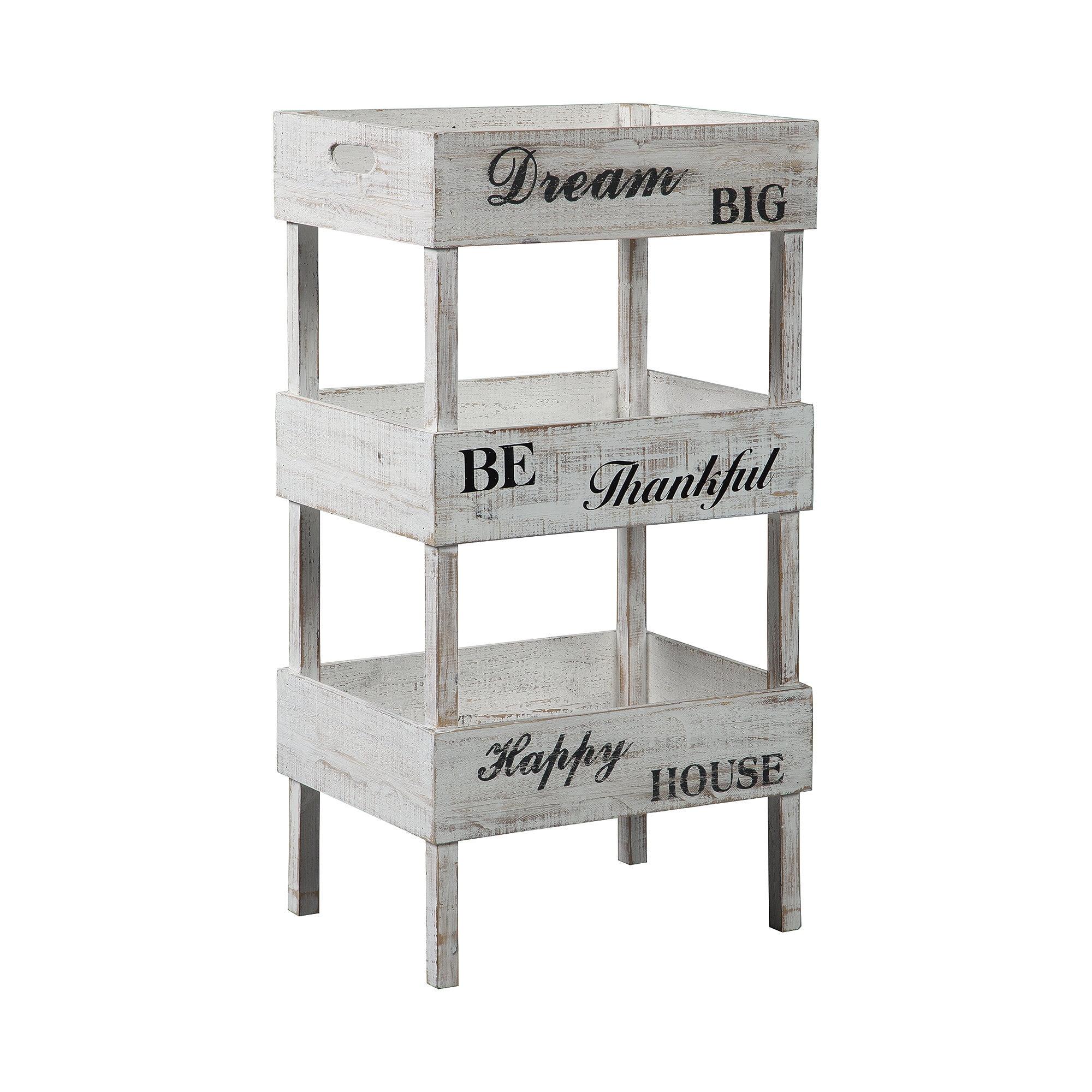 Signature Design by Ashley Casual Yulton Storage Shelf  Antique White