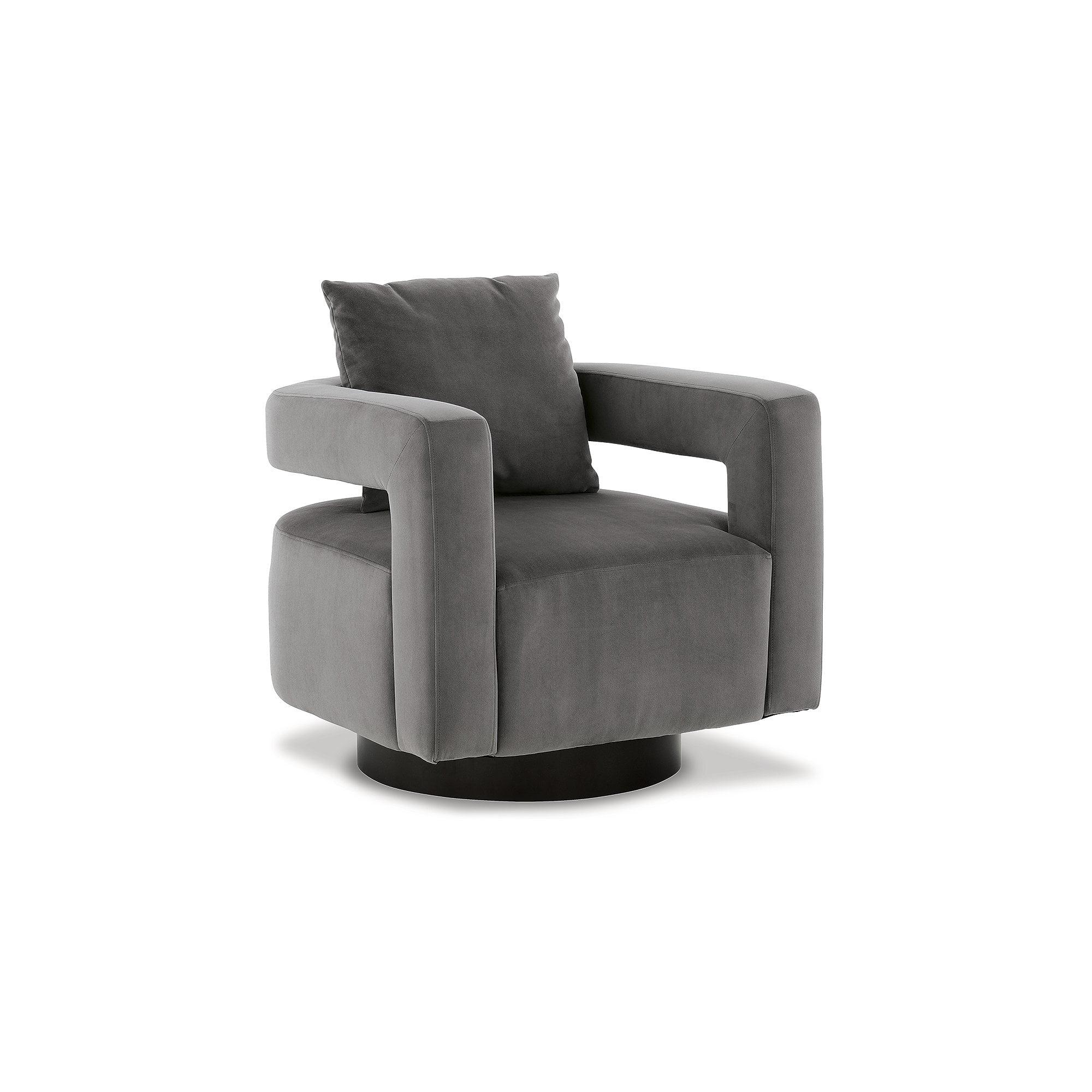 Signature Design by Ashley Contemporary Alcoma Swivel Accent Chair  Otter