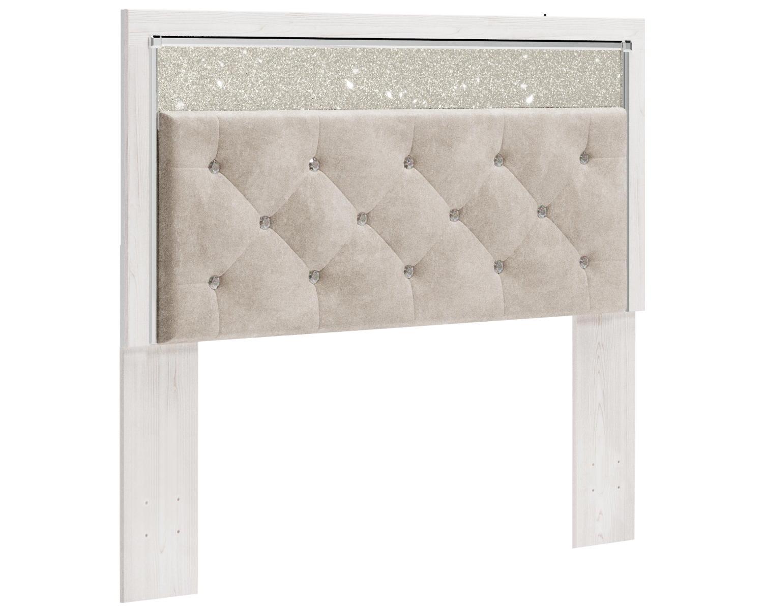 Signature Design by Ashley Contemporary Altyra Queen Upholstered Panel Headboard  White