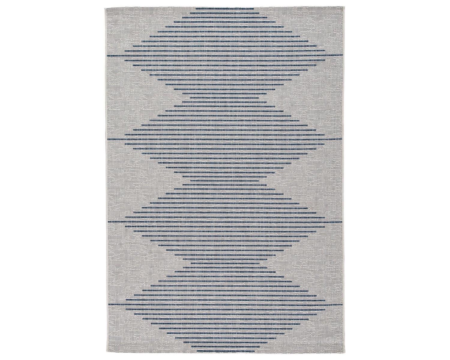 Signature Design by Ashley Contemporary Alverno 7'10" x 10'2" Rug  White/Blue