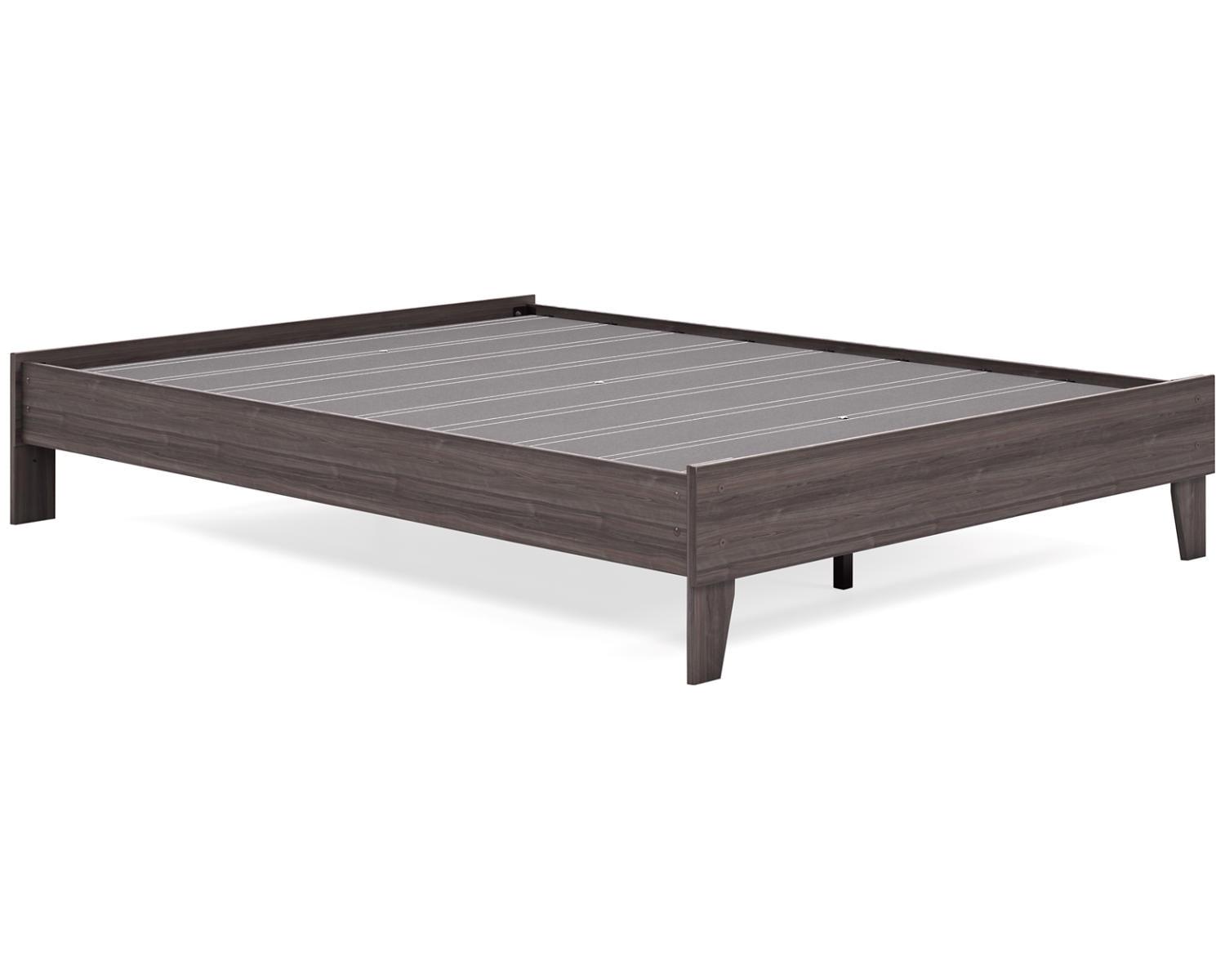 Harmony Gray Queen Platform Bed with Storage Drawers