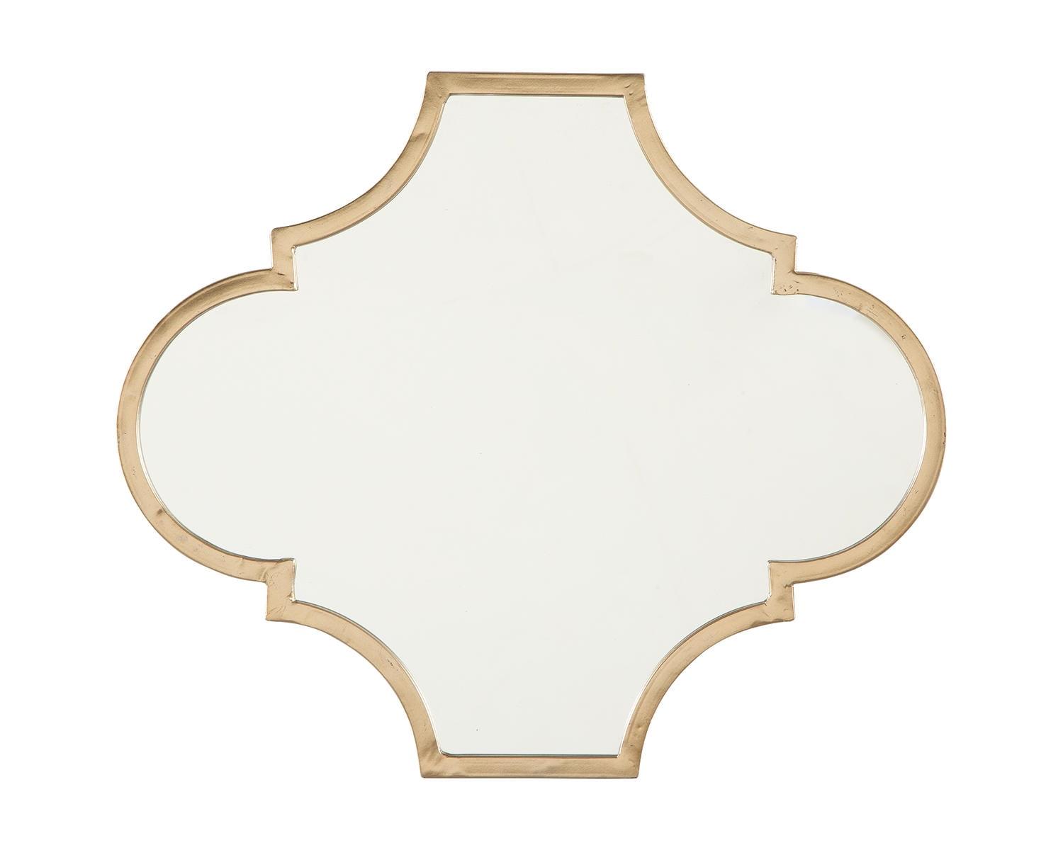 Gold Quatrefoil Contemporary Accent Mirror