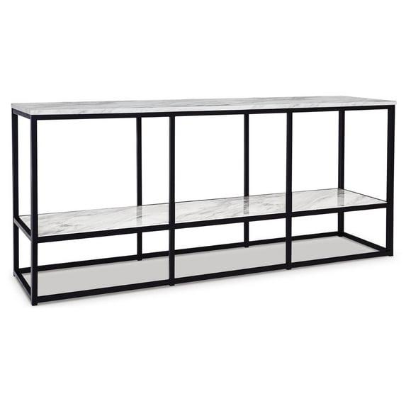 Signature Design by Ashley Contemporary Donnesta 65" TV Stand  Gray/Black