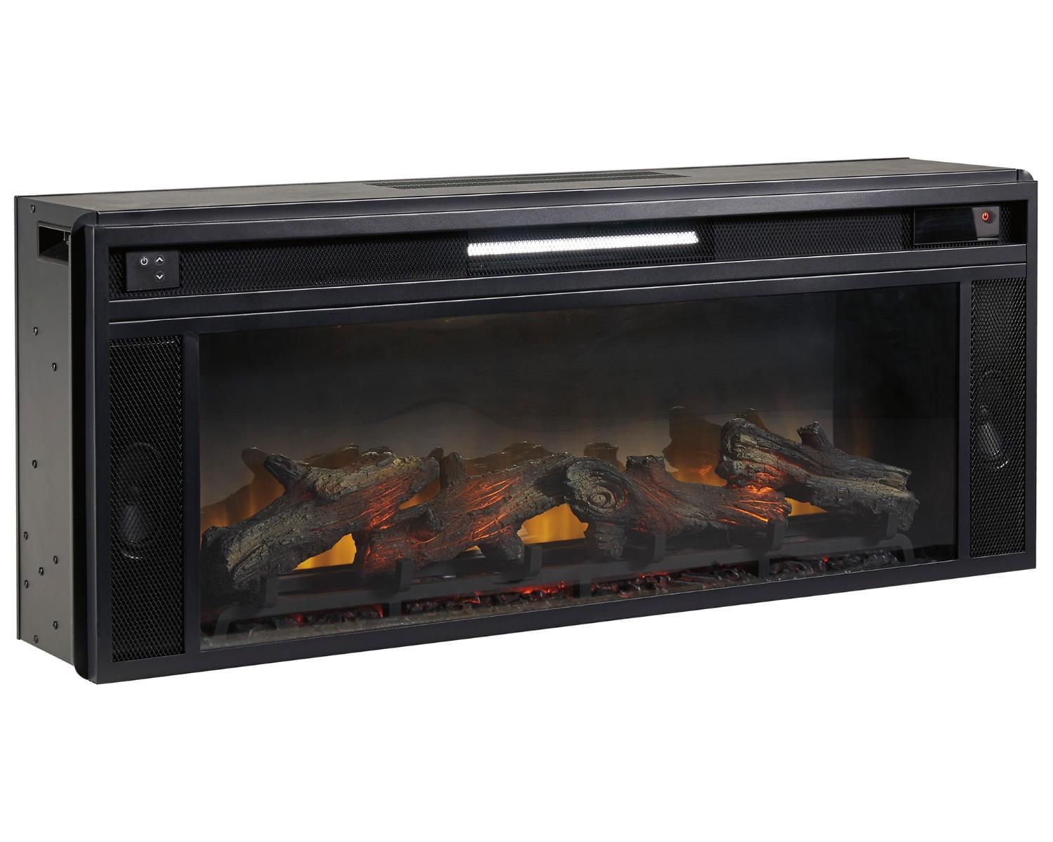 Black Electric 43" Indoor Fireplace Insert with Remote Control