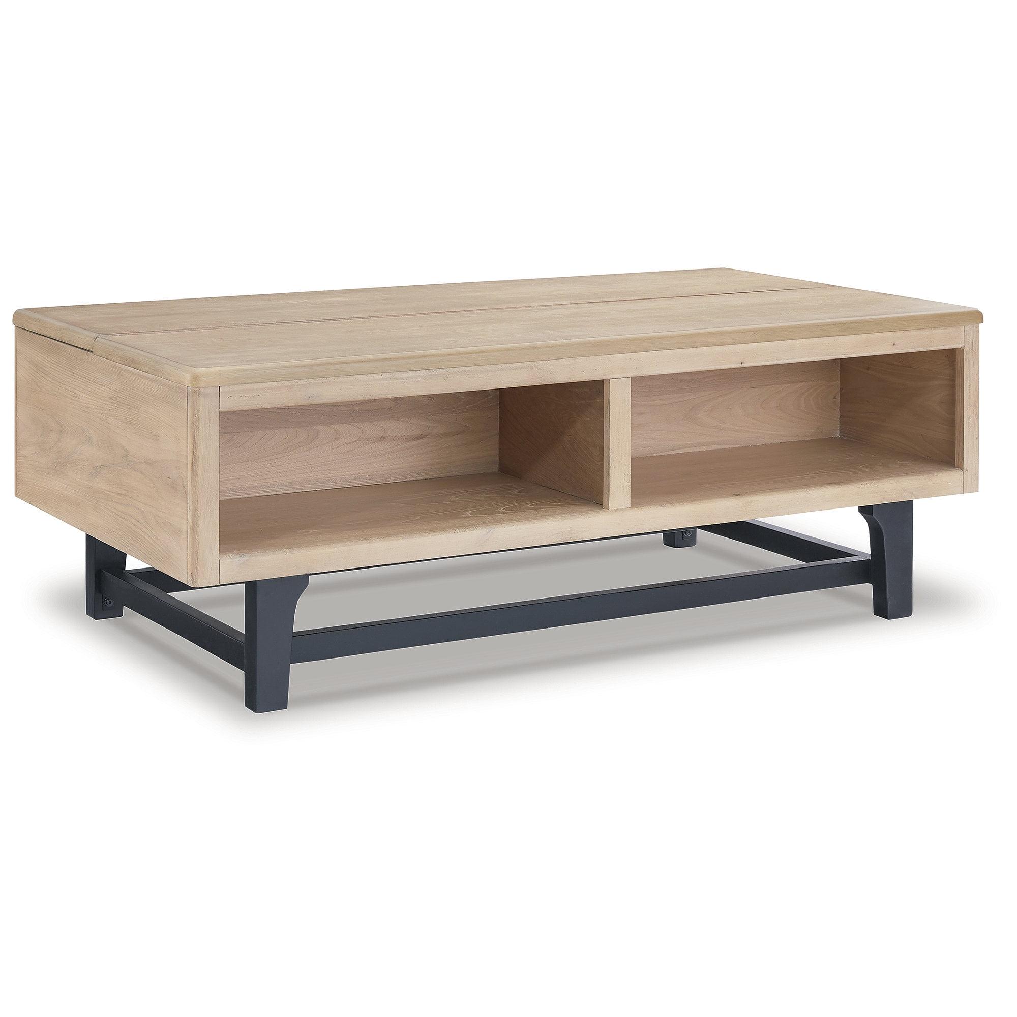 Freslowe Lift Top Extendable 4 Legs Coffee Table with Storage