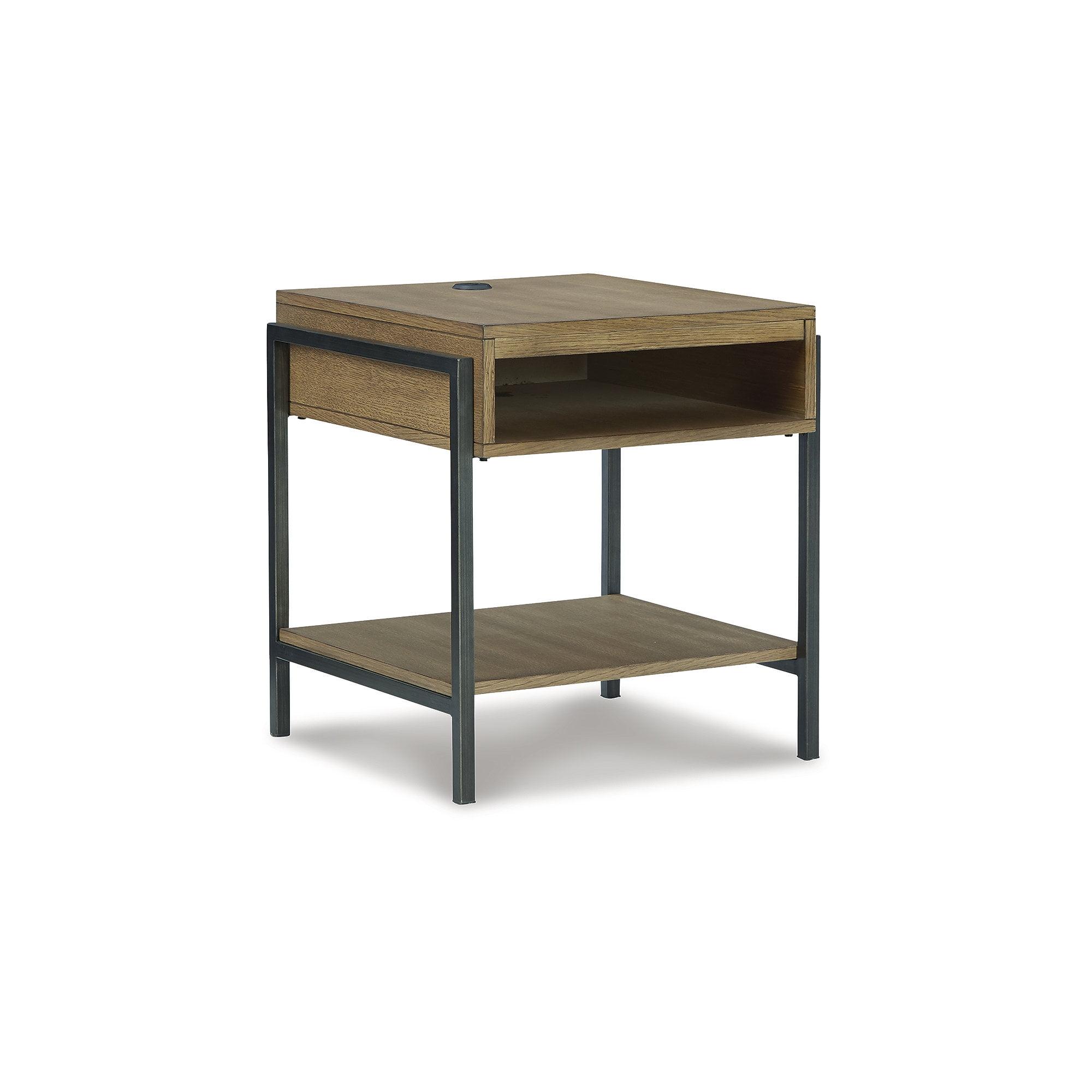 Signature Design by Ashley Contemporary Fridley End Table  Brown/Black