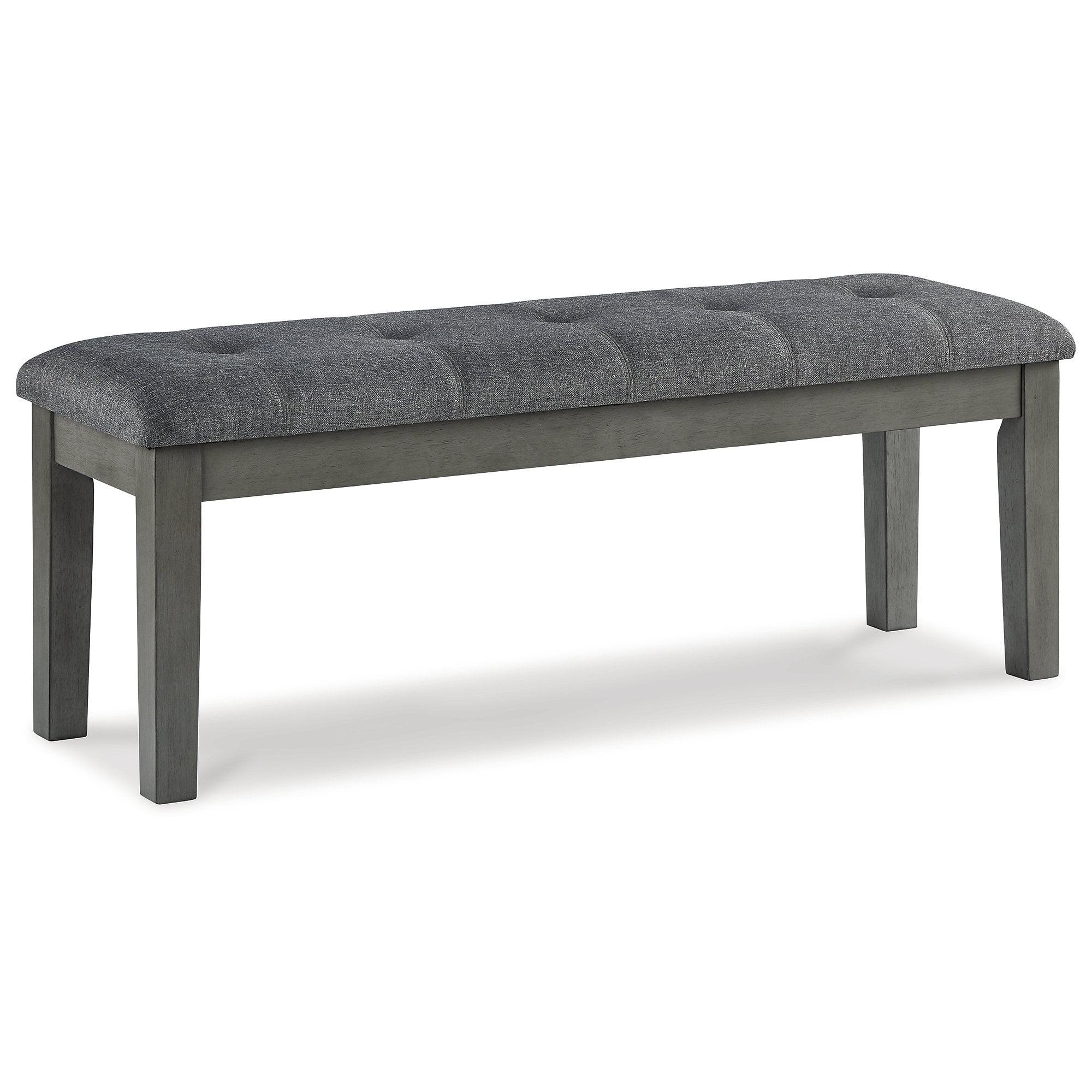 Hallanden 50" Two-Tone Gray Cushioned Dining Bench