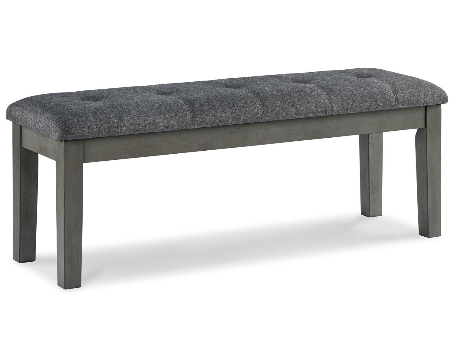 Hallanden 50" Two-Tone Gray Cushioned Dining Bench