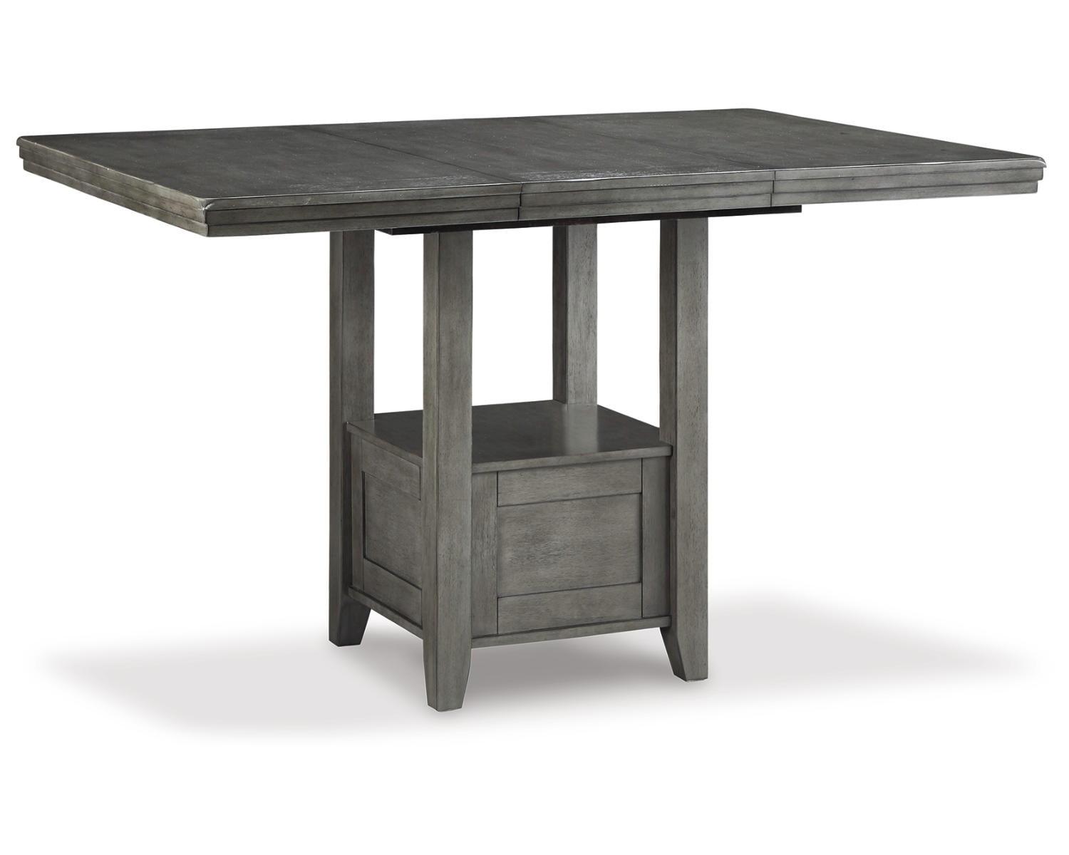 Gray Wood Extendable Counter Height Dining Table