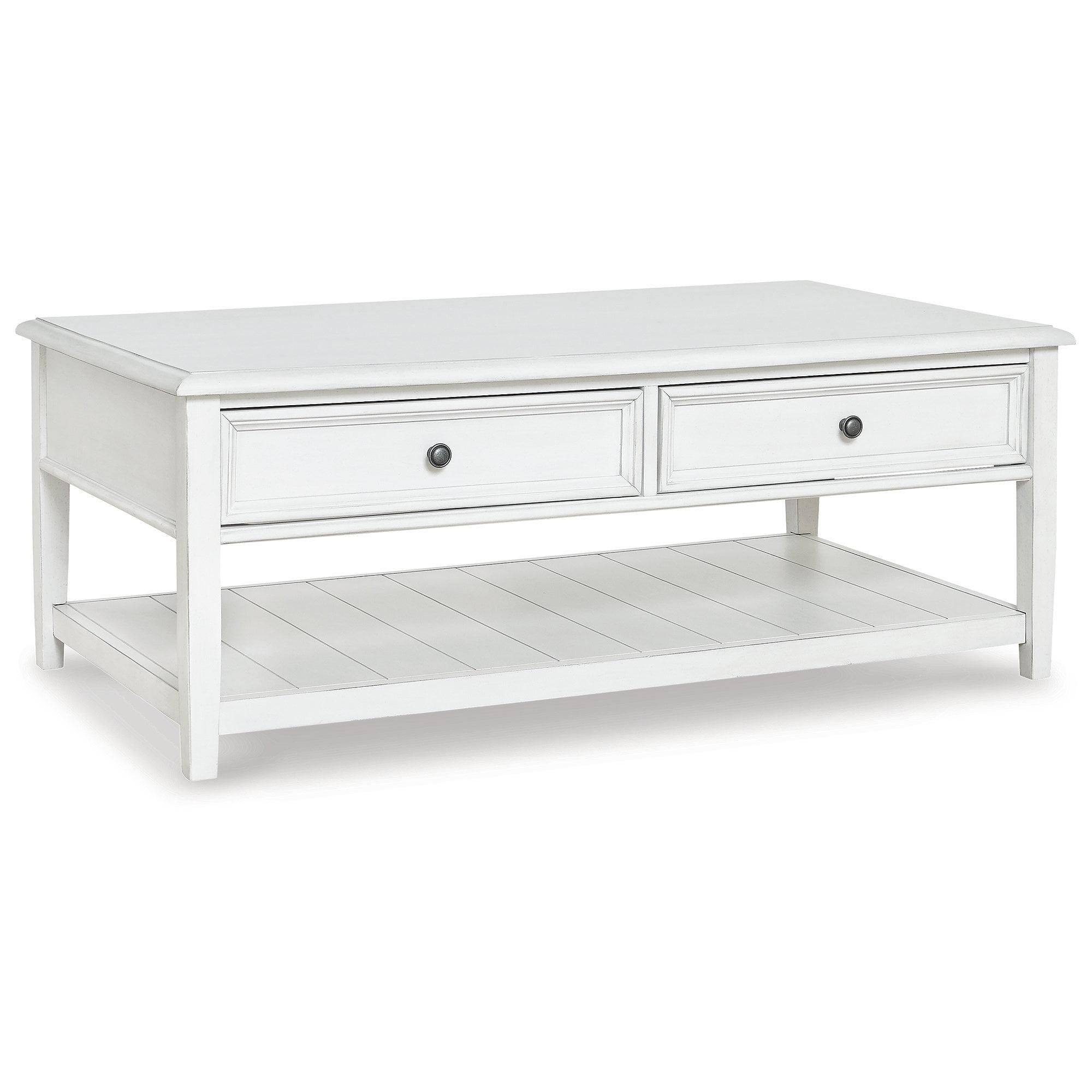 Signature Design by Ashley Contemporary Kanwyn Coffee Table, Whitewash