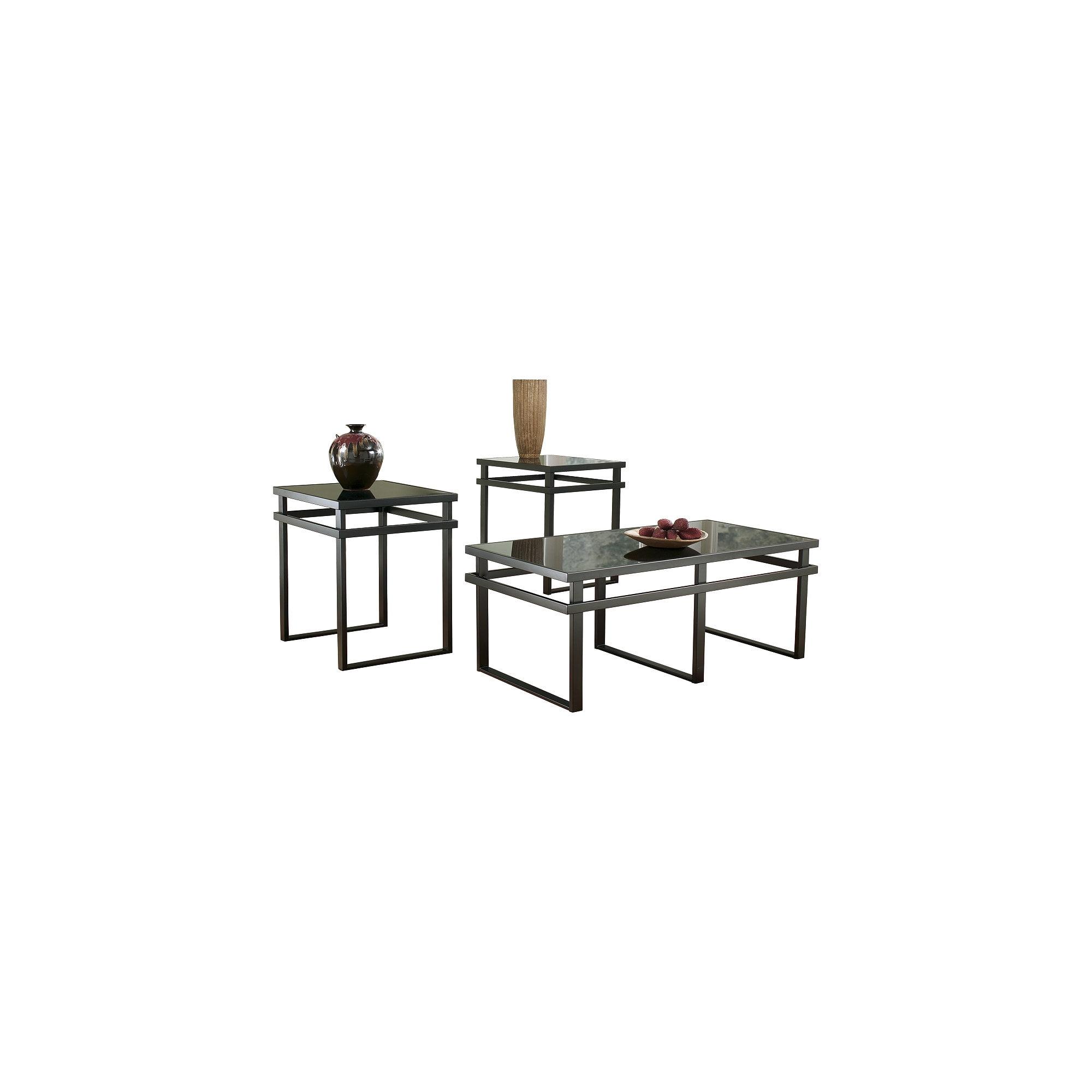 Set of 3 Laney Side Tables Black/Gray - Signature Design by Ashley