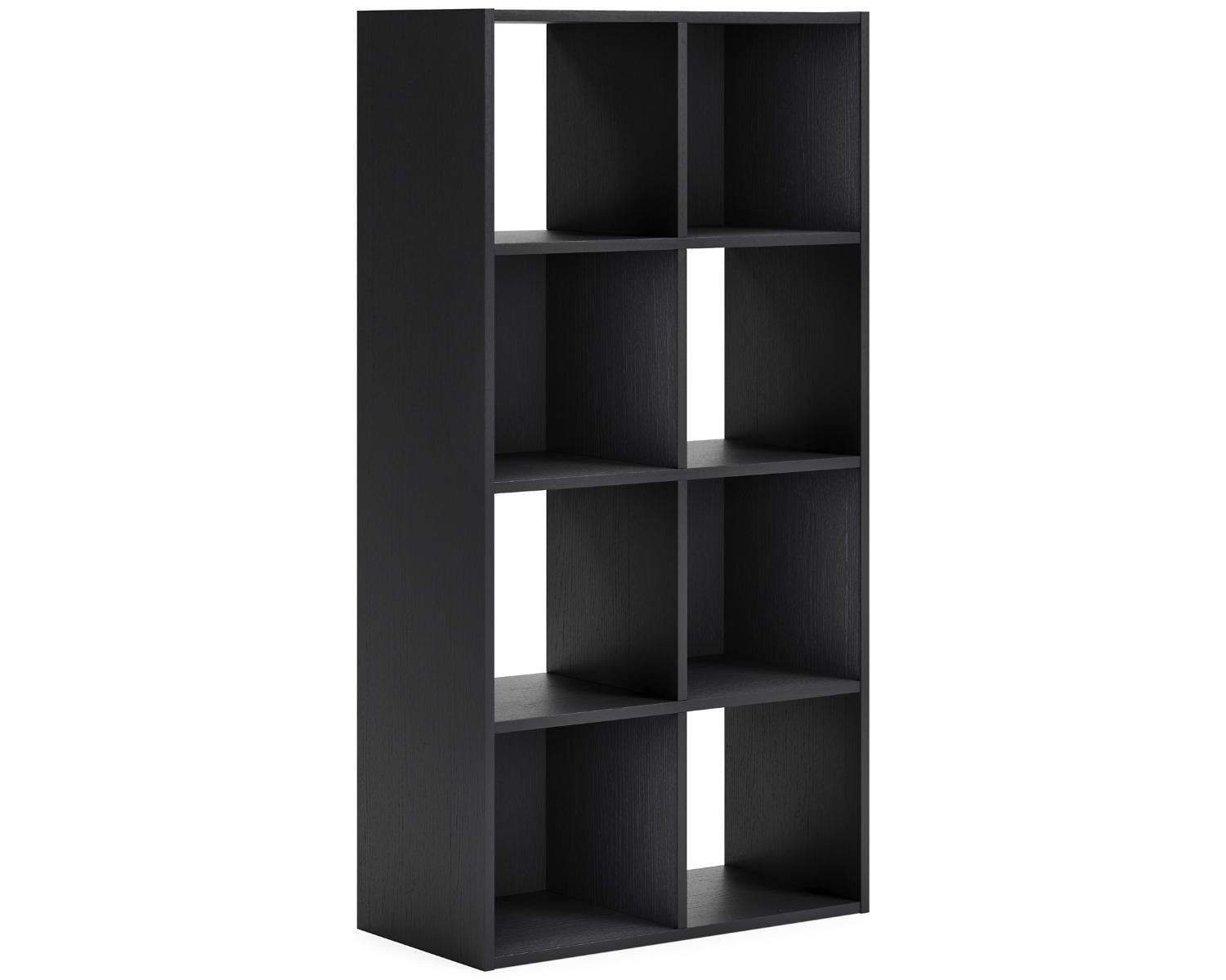 47.05" Langdrew 8 Cube Organizer Black - Signature Design by Ashley: Modern Bookshelf, Laminated MDF