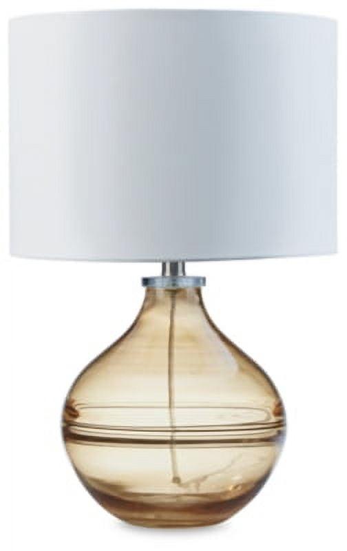 Signature Design by Ashley Lemmitt Table Lamp: Crystal Accents, Drum Shade, UL Listed