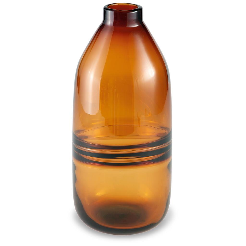 Amber Glass Contemporary Decorative Vase