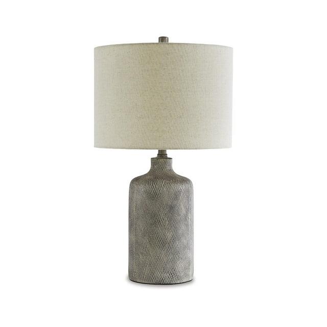 Signature Design by Ashley Linus Table Lamp Antique Black: Ceramic Base, Polyester Shade, UL Listed, 3-Way Switch