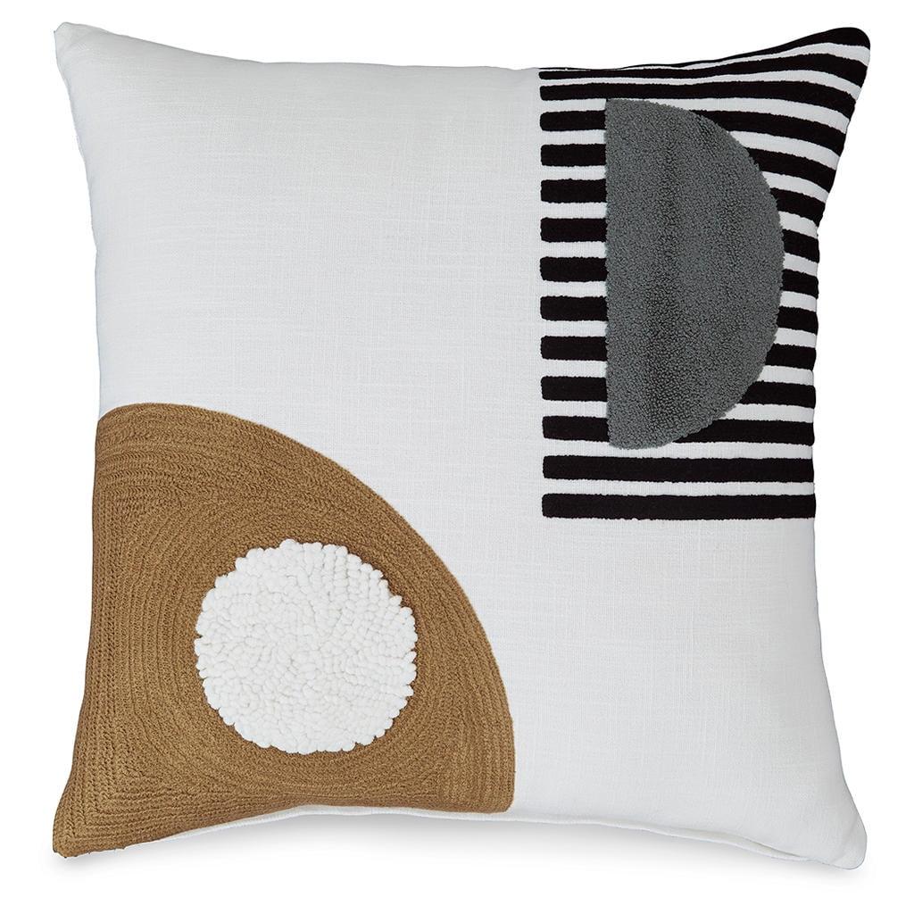 Signature Design by Ashley Contemporary Longsum Pillow  Black/White/Honey