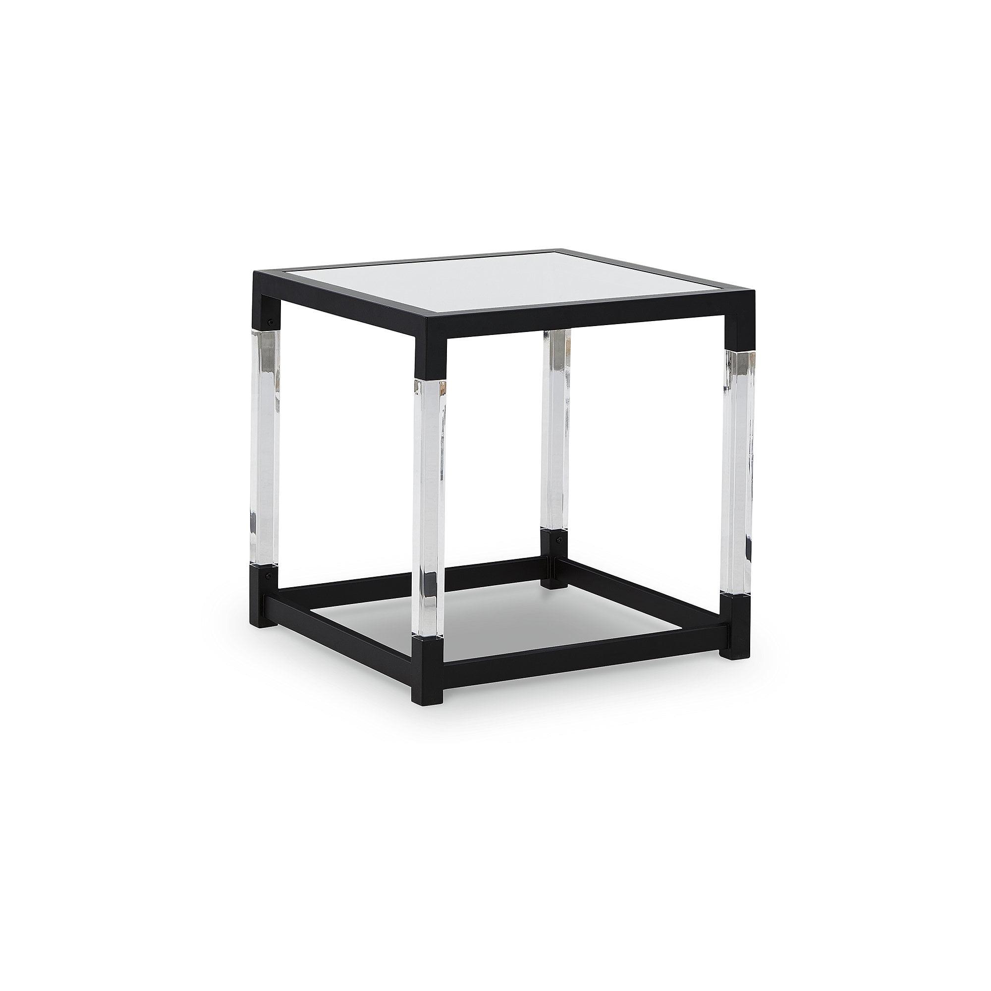 Signature Design by Ashley Contemporary Nallynx End Table  Metallic Gray