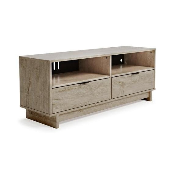 Oliah Medium TV Stand for TVs up to 48" Natural: Media Console with Drawers & Open Shelves - Signature Design by Ashley
