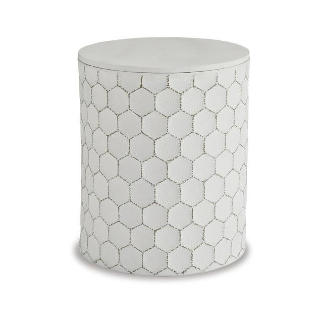 Signature Design by Ashley Contemporary Polly Stool  White