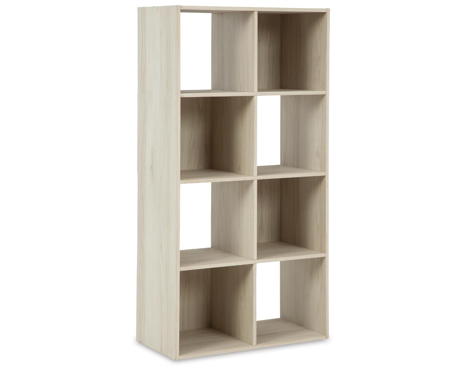 White Oak Transitional 8-Cube Organizer Shelf