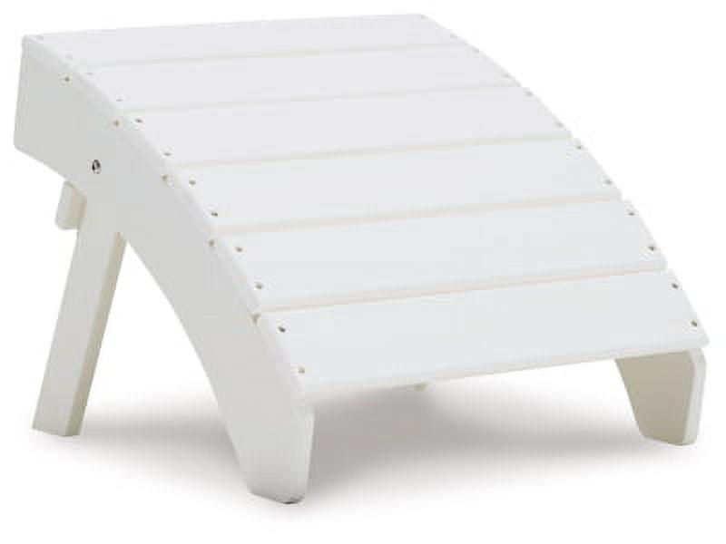 Sundown Treasure 20" White HDPE Modern Outdoor Ottoman