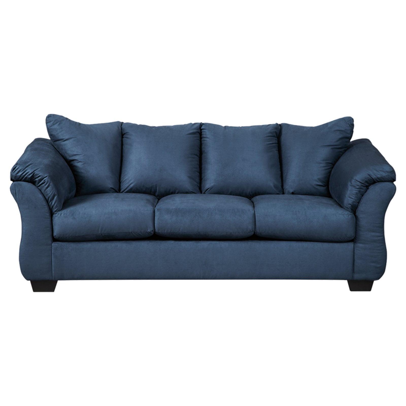 Contemporary Darcy 89'' Navy Blue Upholstered Sofa