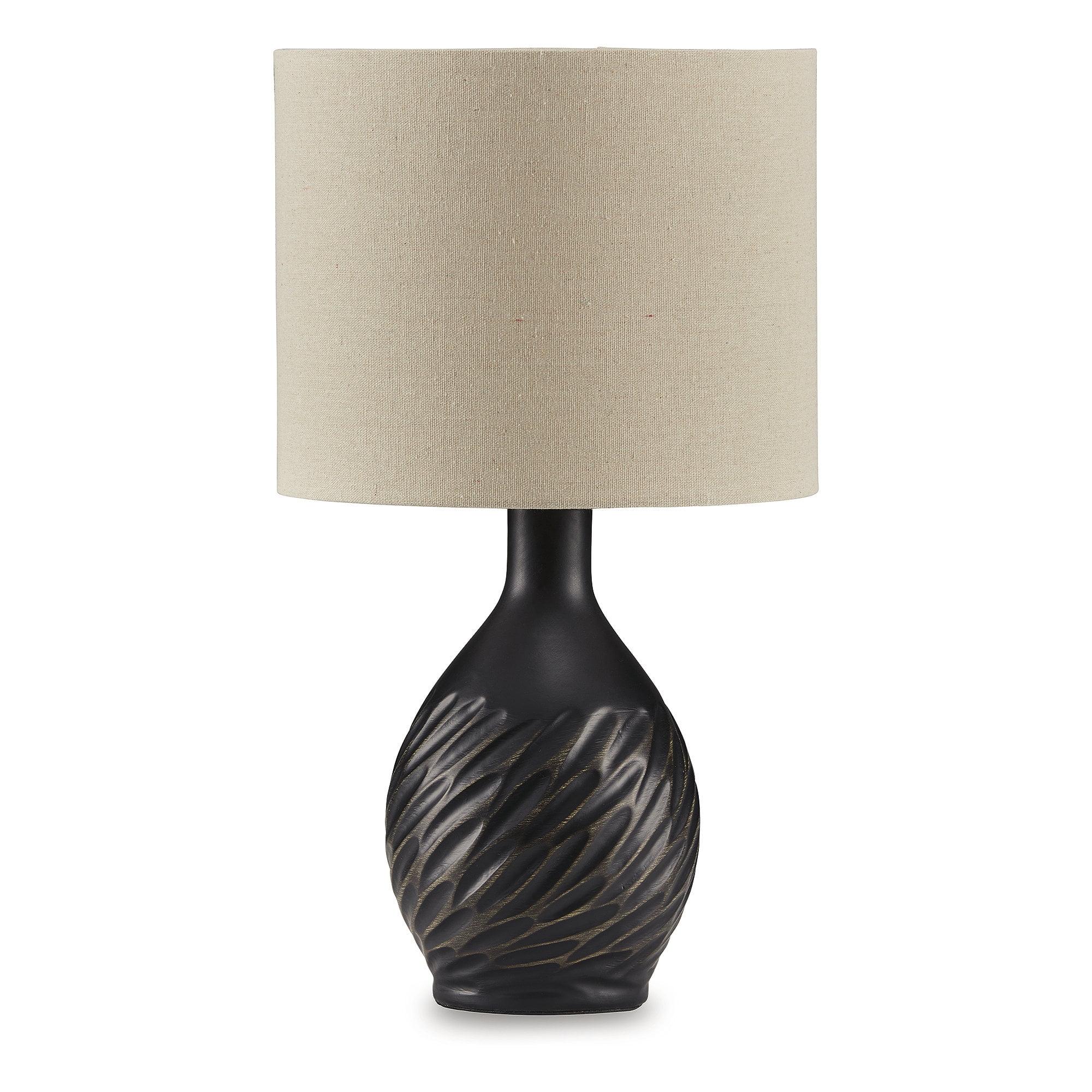 Signature Design by Ashley Garinton Ceramic Table Lamp, Black