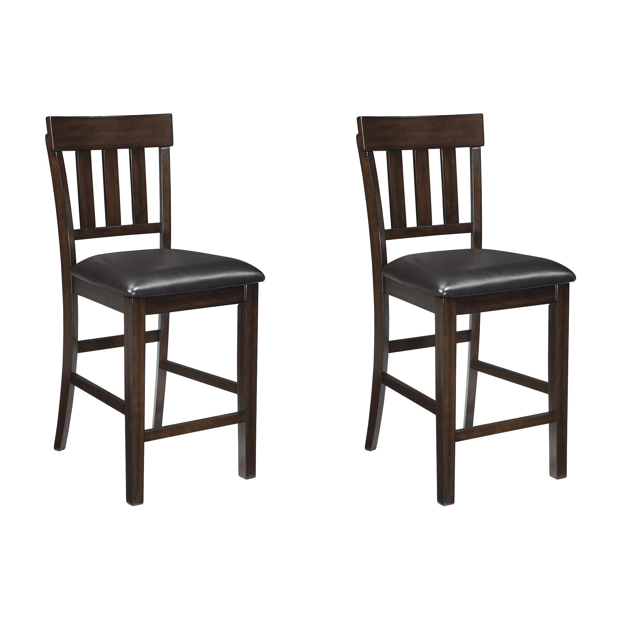 Signature Design by Ashley Haddigan Counter Height Upholstered Barstool, Set of 2, Dark Brown