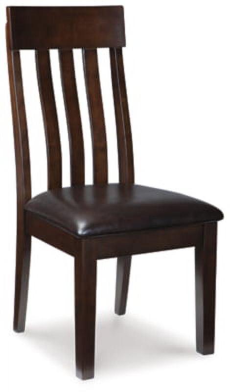 Haddigan Dark Brown Upholstered Wood Side Chair Set