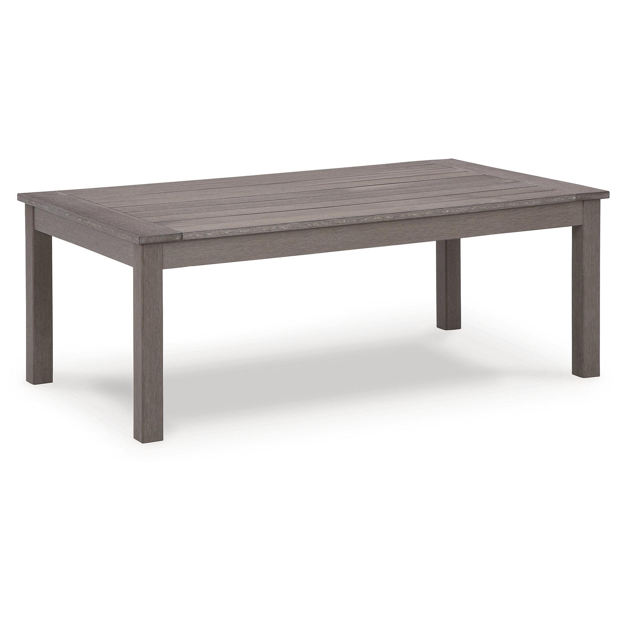 Weatherwood Rectangular Outdoor Coffee Table in Dark Brown