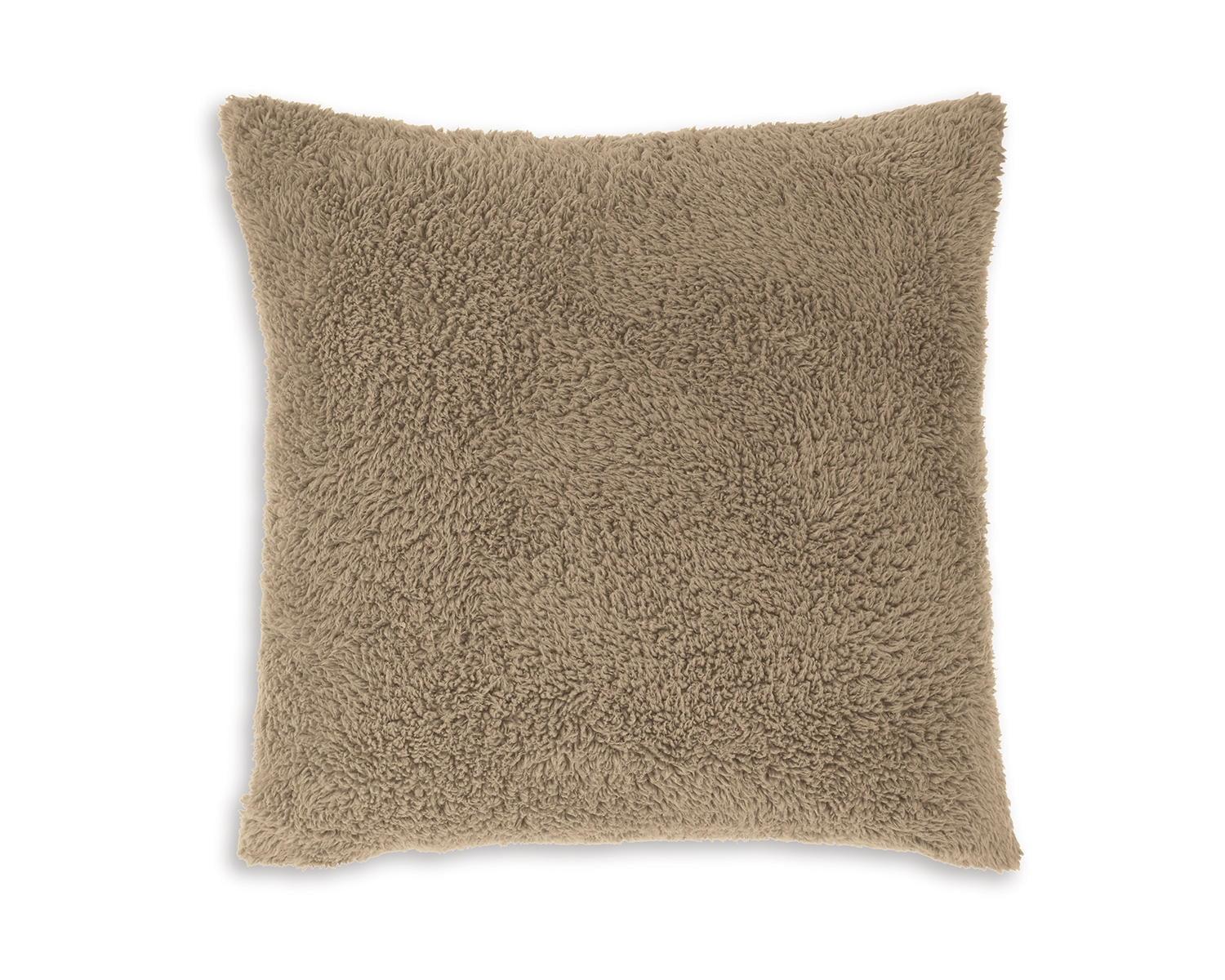 Latte Sherpa Square Throw Pillow, 20 x 20 inches