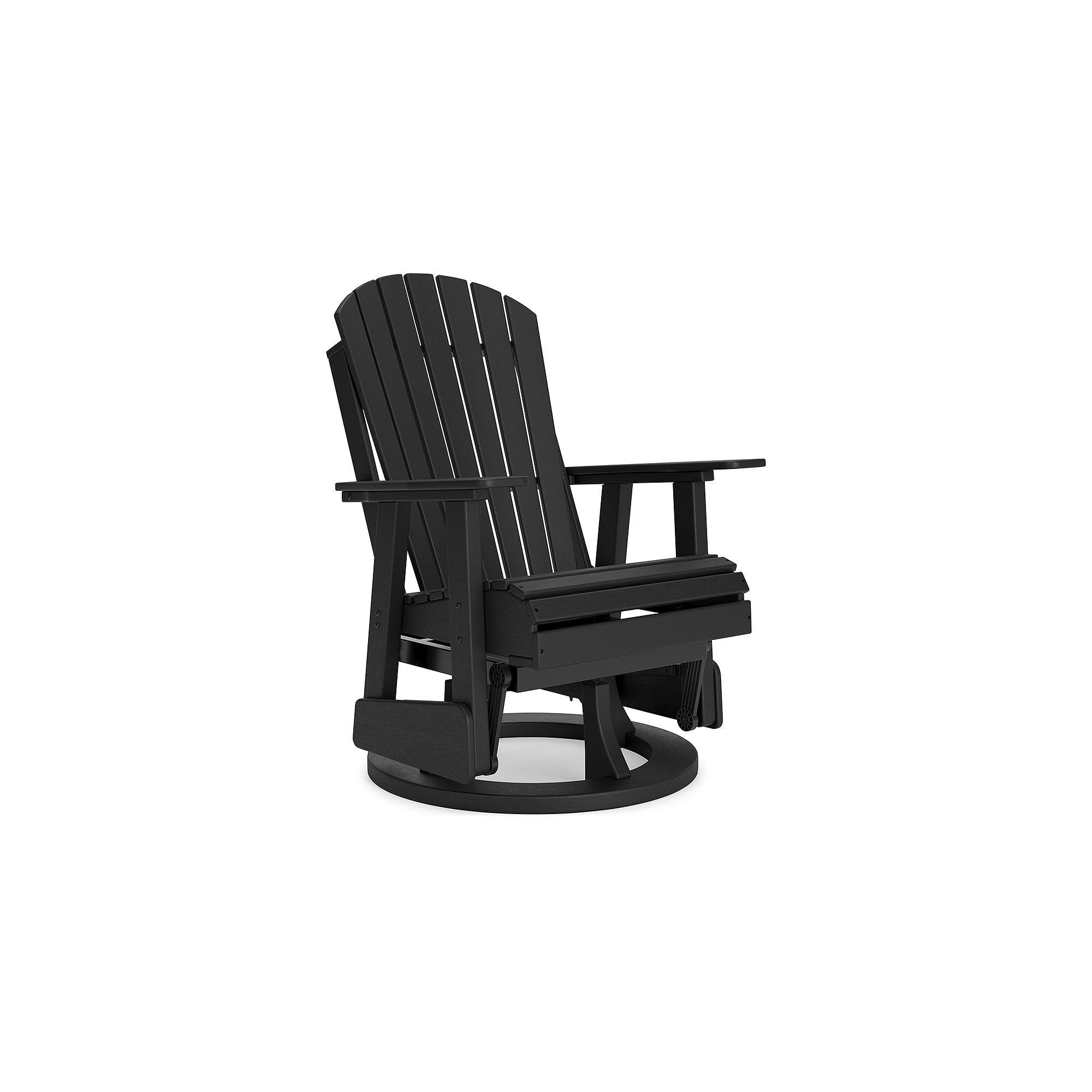 Signature Design by Ashley Hyland wave Outdoor Swivel Glider Chair, Black