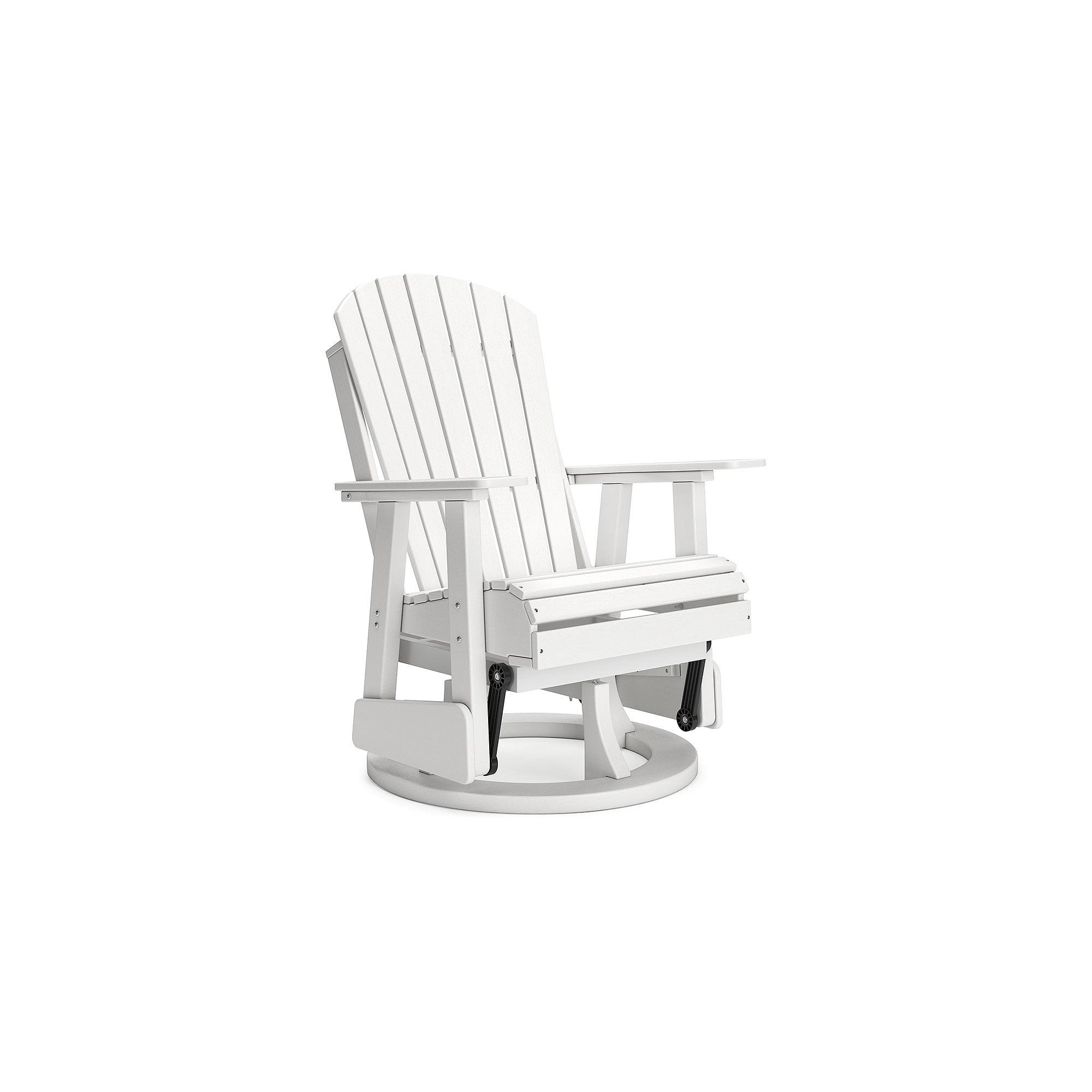 Signature Design by Ashley Hyland wave Outdoor Swivel Glider Chair, White