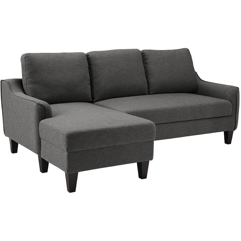 Contemporary Modern Gray Microfiber Sleeper Sofa with Pillow Back