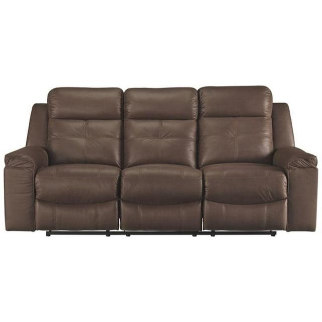 Signature Design by Ashley Jesolo Reclining Sofa in Coffee