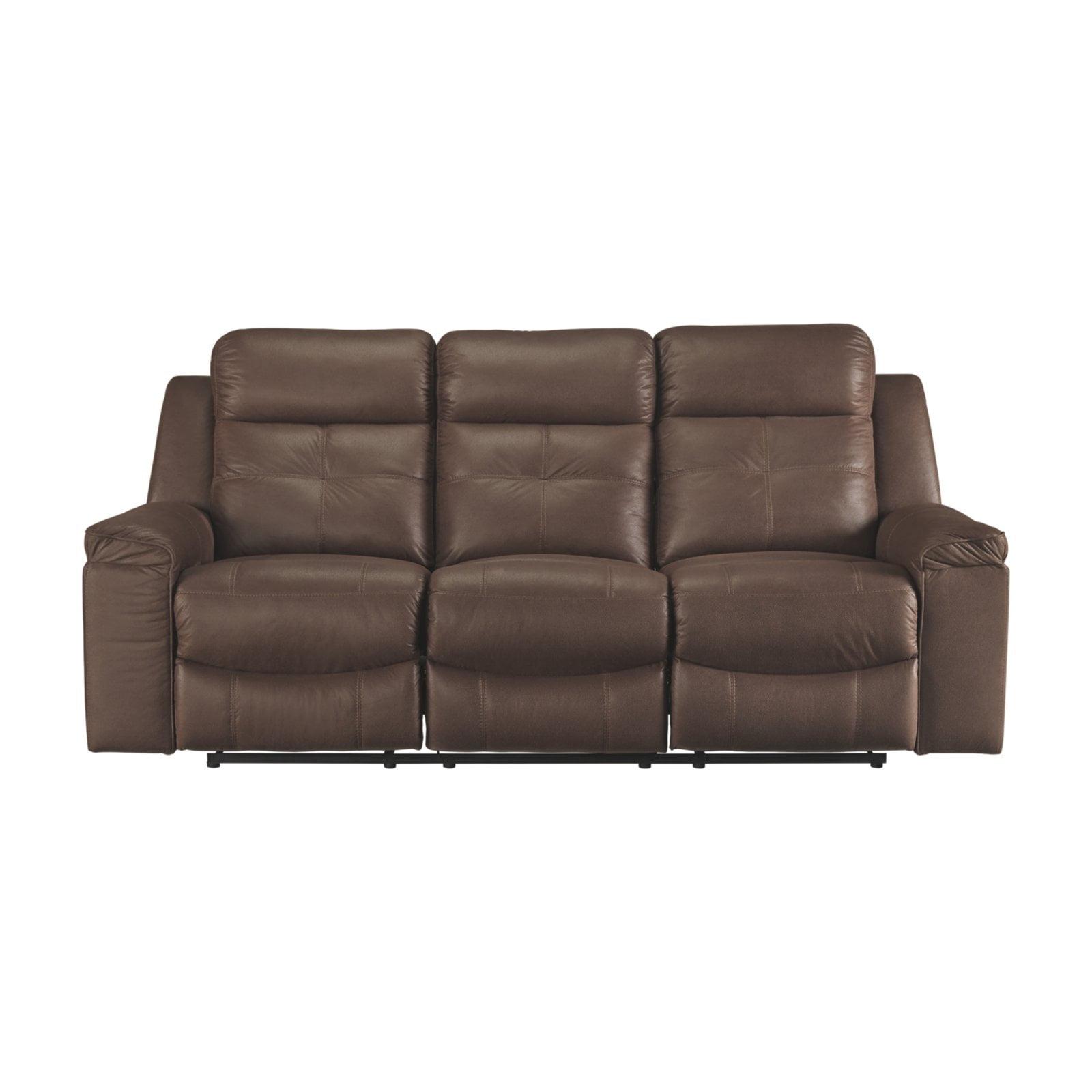 Jesolo Coffee Brown Faux Leather Reclining Sofa Set