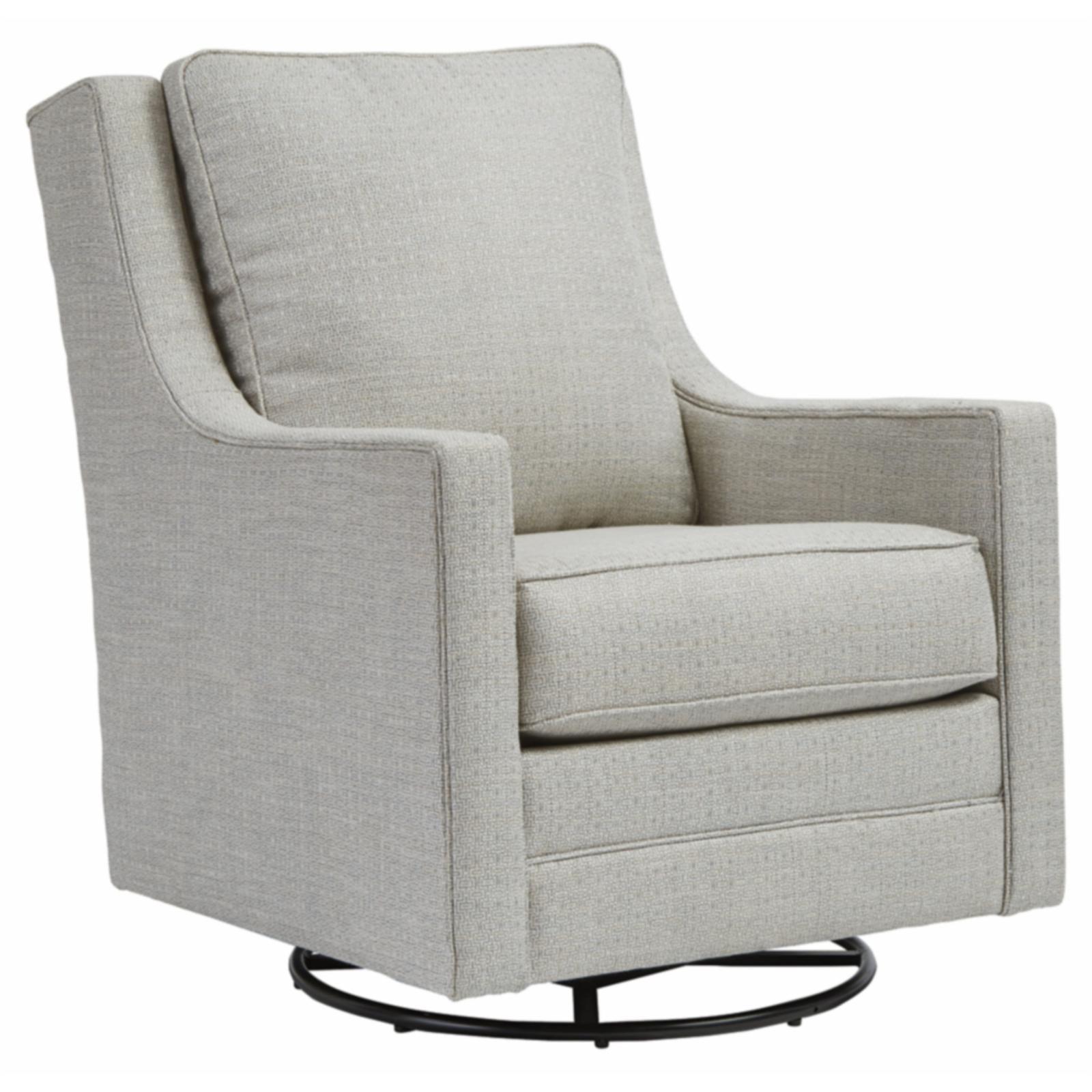 Signature Design by Ashley Kambria Swivel Glider Accent Chair in Frost