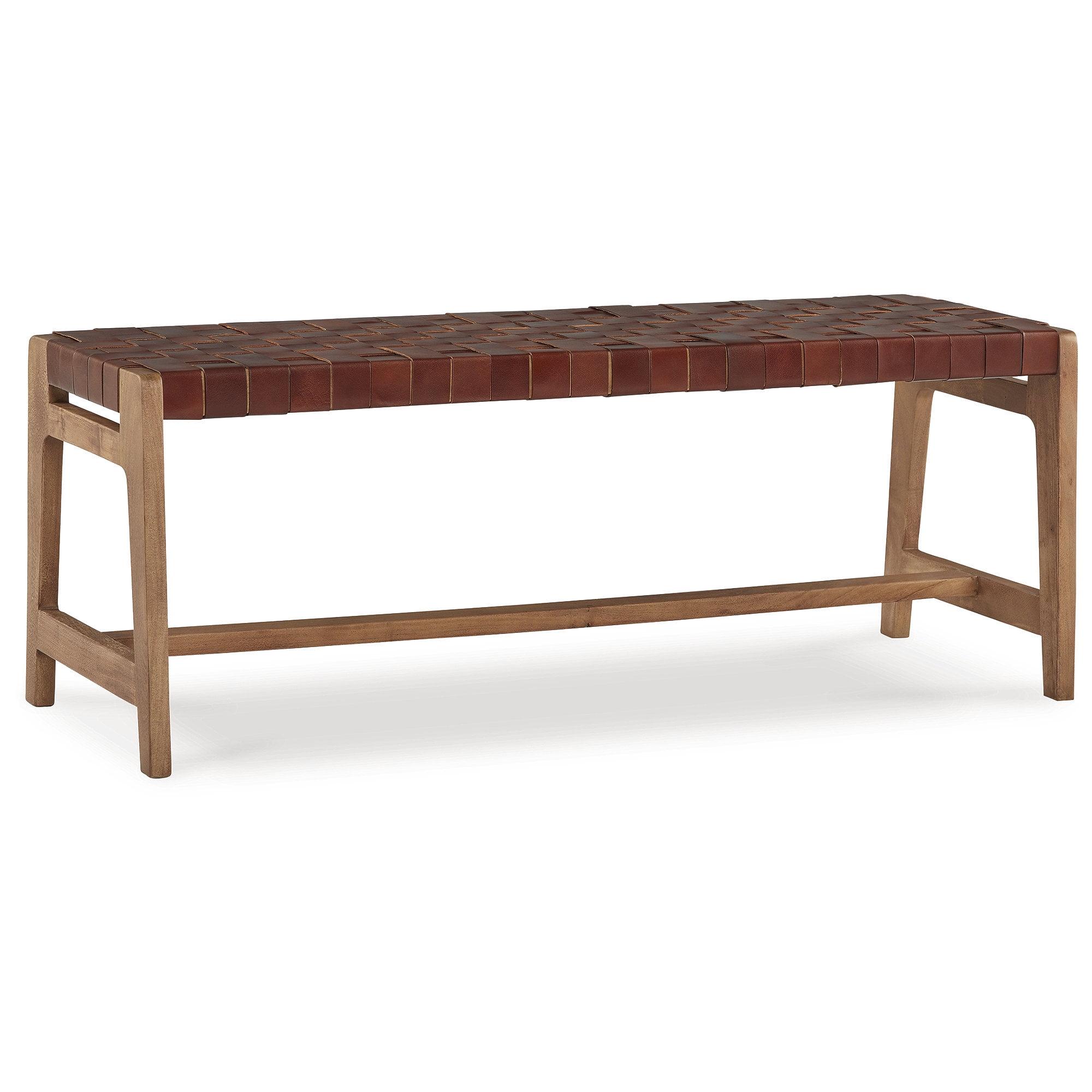 Signature Design by Ashley Lemmund Accent Bench, Natural/Brown