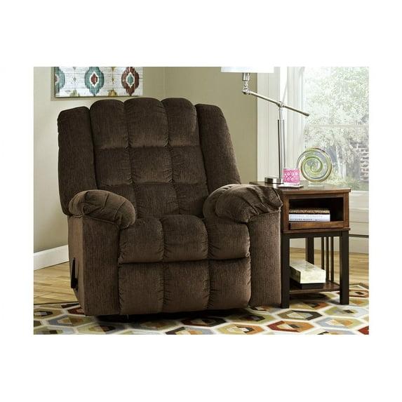 Ludden Rocker Side Lever Recliner Cocoa - Signature Design by Ashley: Plush Upholstery, Comfort Style