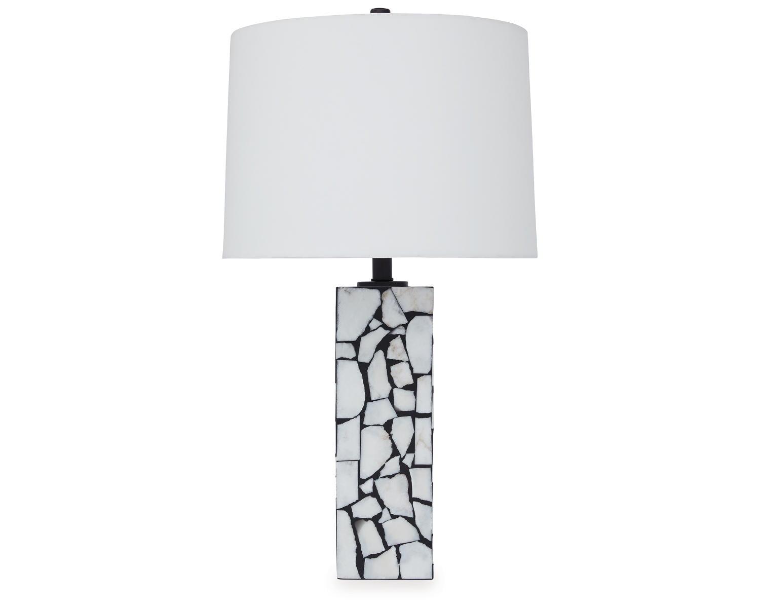Wade Logan® Chaun Marble,Or Stone Like,Stone And Table Lamp
