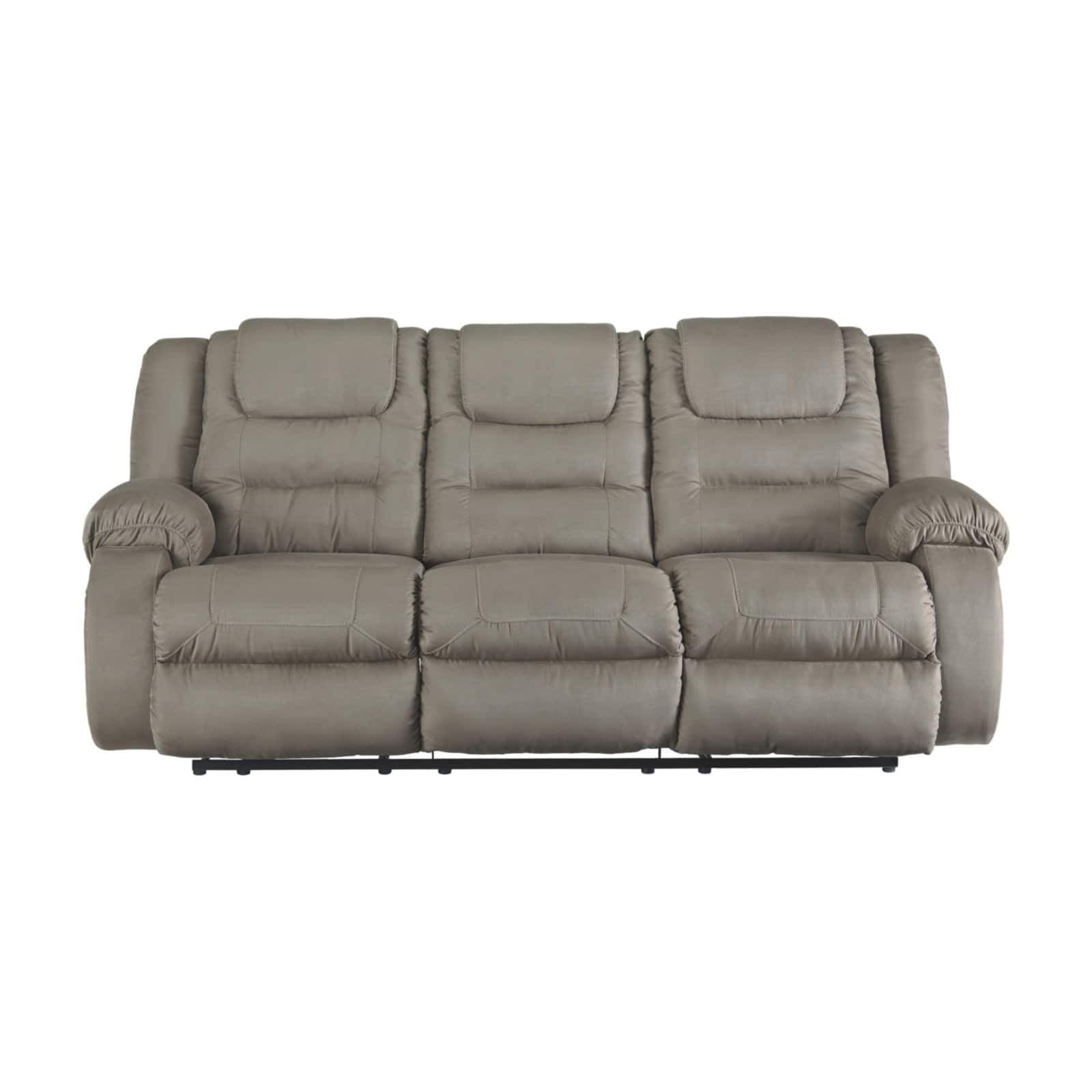 McCade Cobblestone Three Piece Microfiber Reclining Sectional Sofa