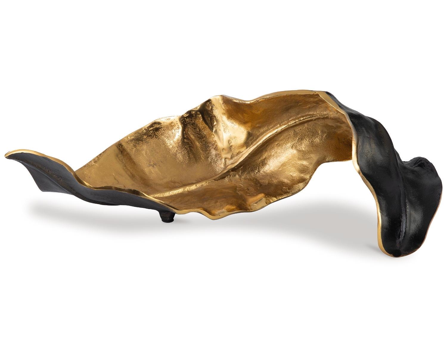 Melinda Contemporary Gold and Black Metal Sculpture