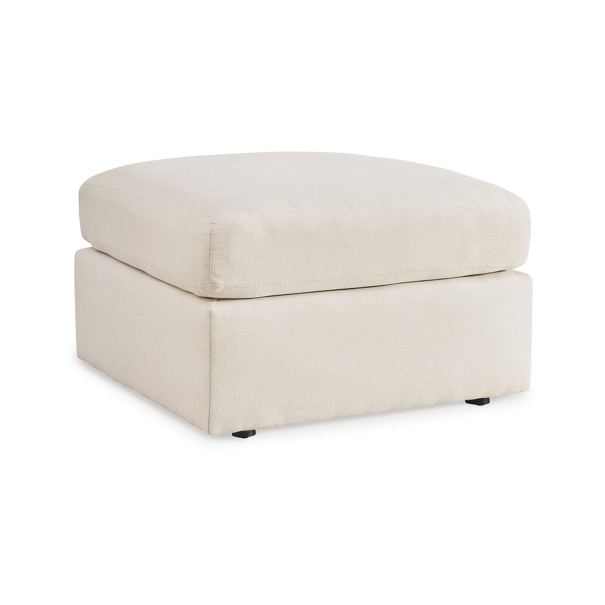 Modmax 32" White Performance Fabric Oversized Accent Ottoman