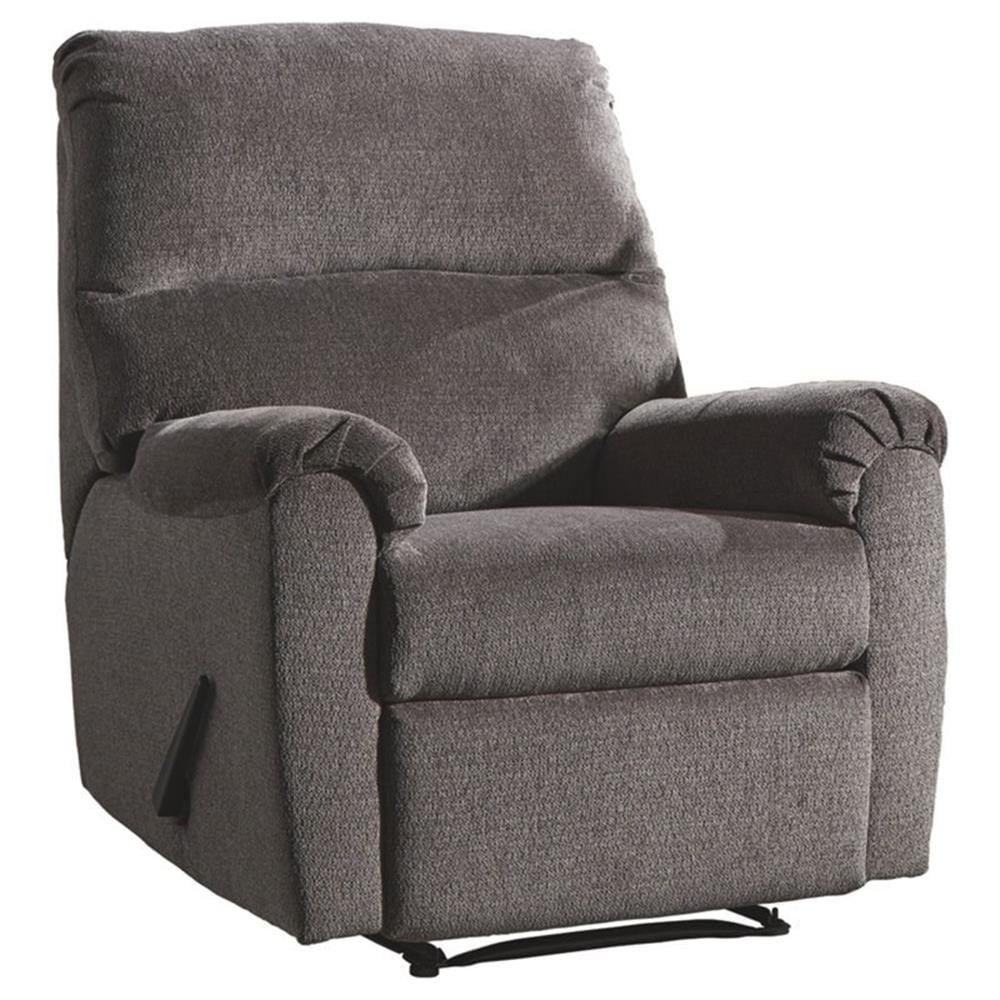 Signature Design by Ashley Nerviano Zero Wall Recliner in Gray